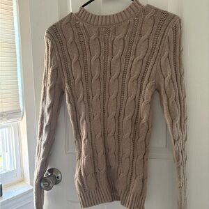 SHEIN Cable Knit Sweater - Beige